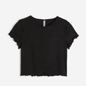 Divided cropped t-shirt